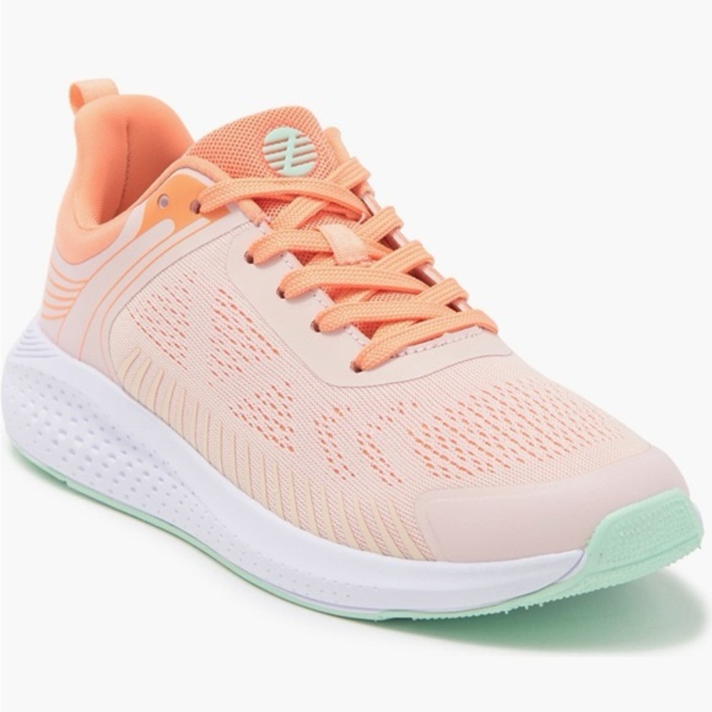 NWOT Zella Womens Lightweight Mesh Knit Sneakers Coral Size 6 Athleisure